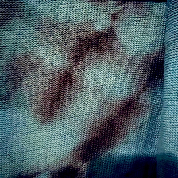 Yak n Yeti Tie Dye Blue & Dark Purple Open Cardigan Size Medium - Picture 15 of 16